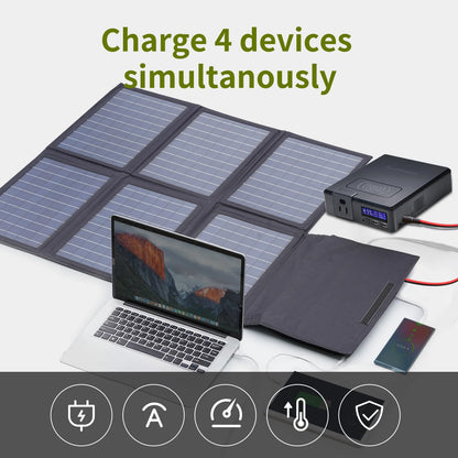 60W 18V foldable Solar Panel for mobile charging