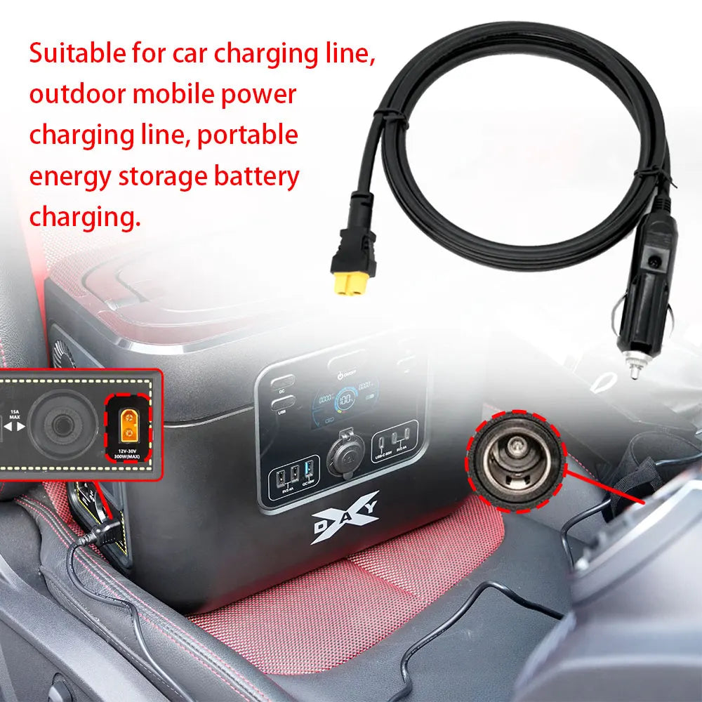 Car Cigarette Lighter to XT60 Cable 12V 24V Charging Cable